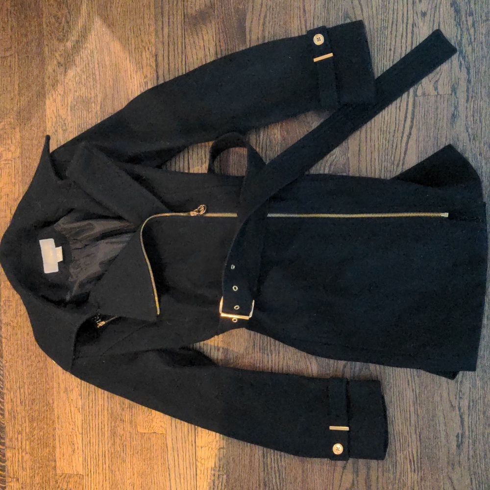 Michael Kors Asymmetrical Zipper Coat